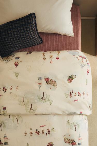 Zara CHILDREN'S CHRISTMAS MICE DUVET COVER - Multicolored