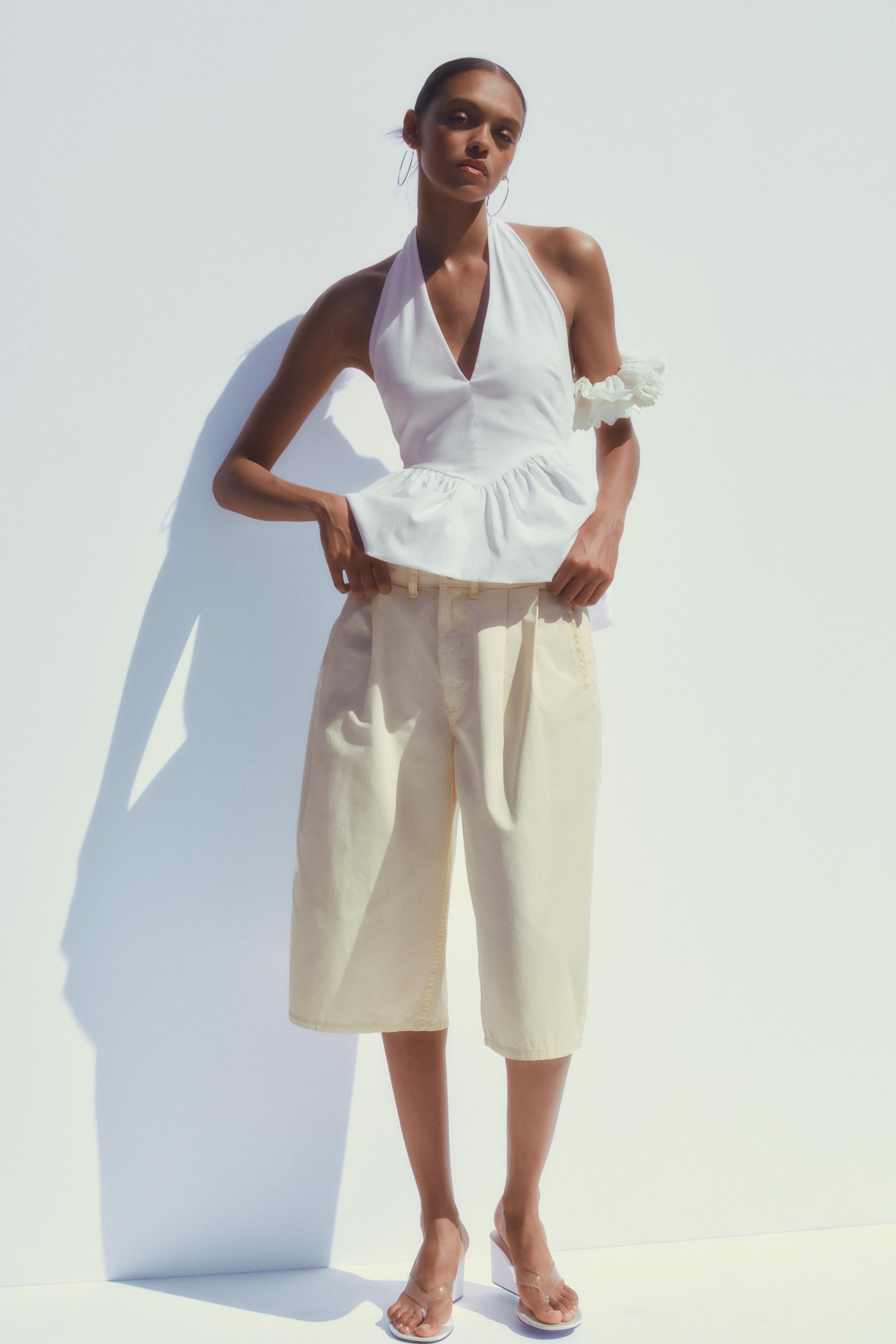 ホルターネックバルーントップス - ホワイト | ZARA Japan / 日本 ホルターネックバルーントップス - ホワイト | ZARA Japan / 日本