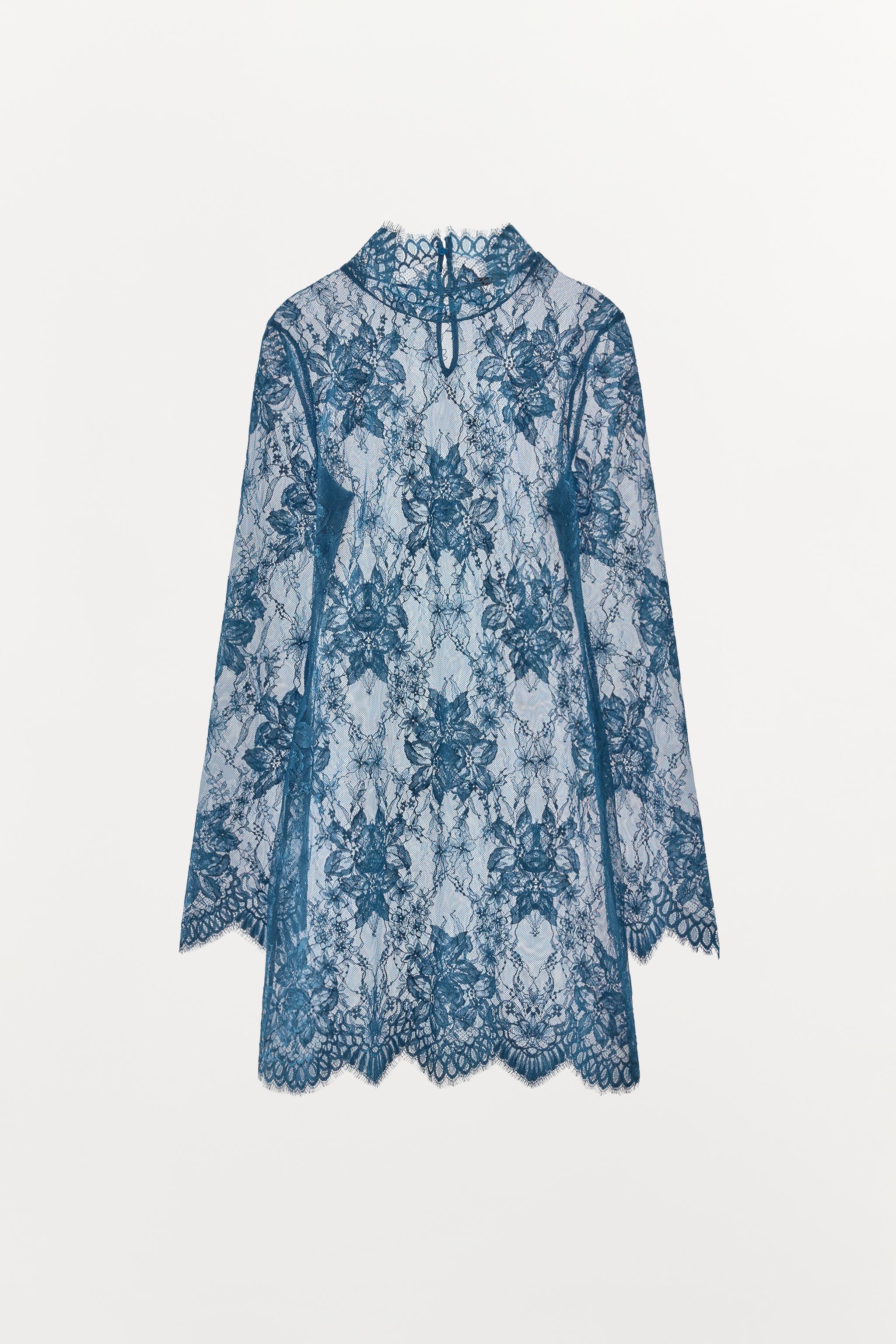 Zara Dantel Mini Elbise görsel 5