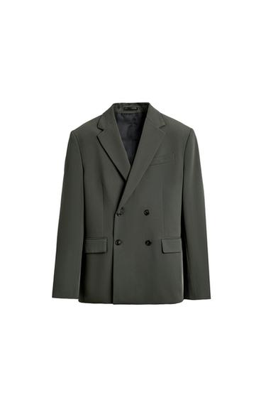 BLAZER CRUZADA TRAJE CONFORT - Verde de Zara