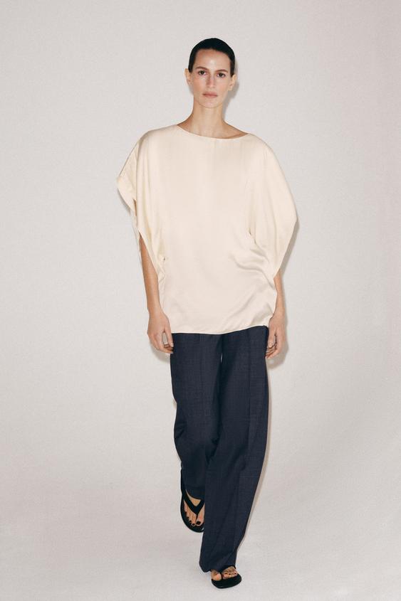 ZW COLLECTION FLOWY SHORT SLEEVE TOP from Zara - $59.90