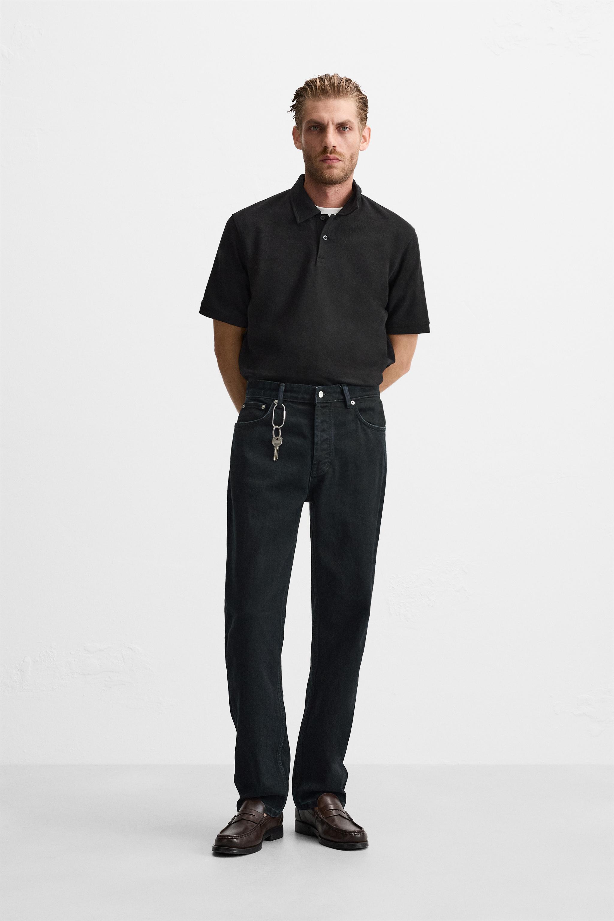 TEXTURED POLO - Black | ZARA United States