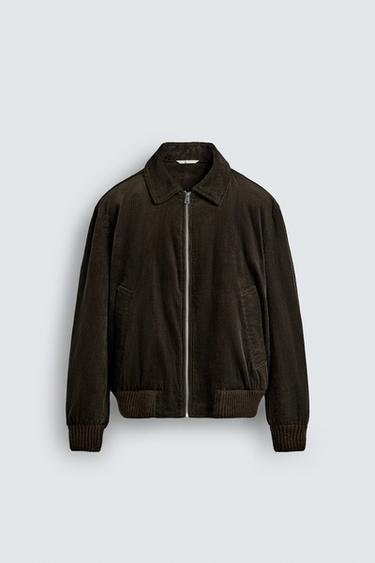 CORDUROY QUILTED JACKET - Brown by Zara