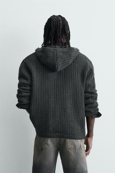 TEXTURED RIBBED JACKET - Anthracite Grey by Zara - Image 2