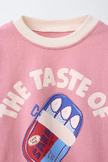 T-SHIRT IMPRIMÉ SARDINES - Rose délavé de Zara - Image 2