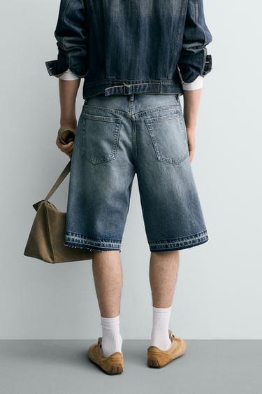 BERMUDA EN JEAN COUPE RELAXED - Bleu de Zara - Image 2