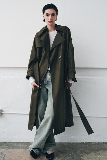 TRENCH OVERSIZE ZW COLLECTION LIMITED EDITION - Khaki claro de Zara