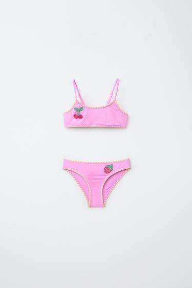 6-14 AÑOS/ BIKINI FRUTAS CROCHET - Rosa de Zara
