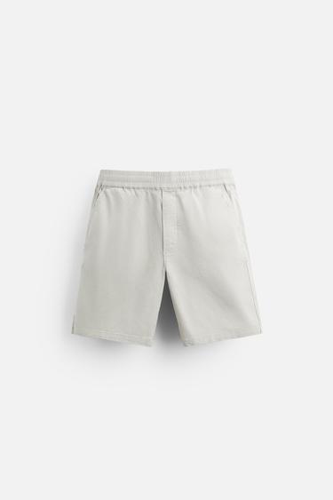 BERMUDA COM CINTURA JOGGER - castanho da Zara