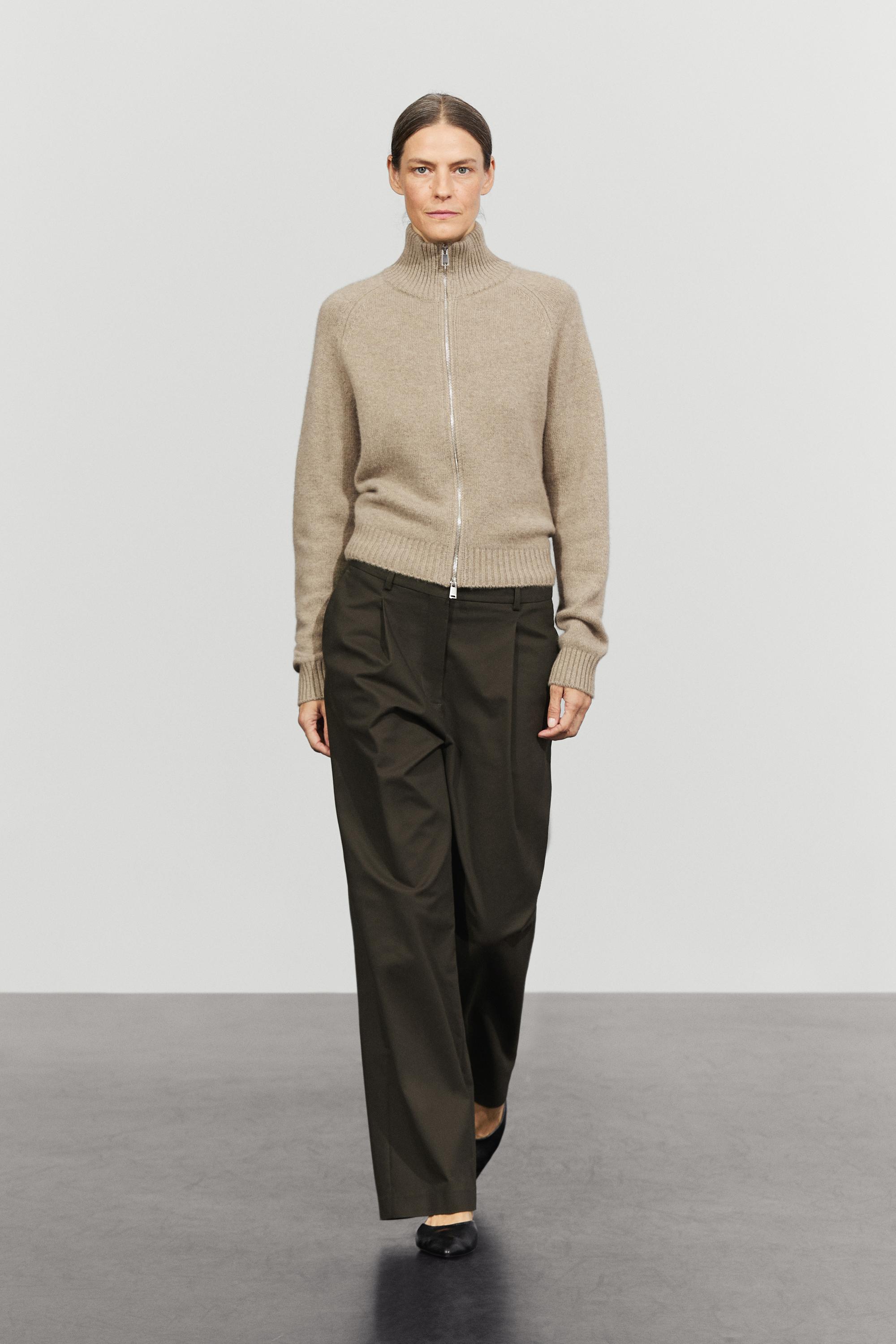Cardigan zippé 100 % cachemire