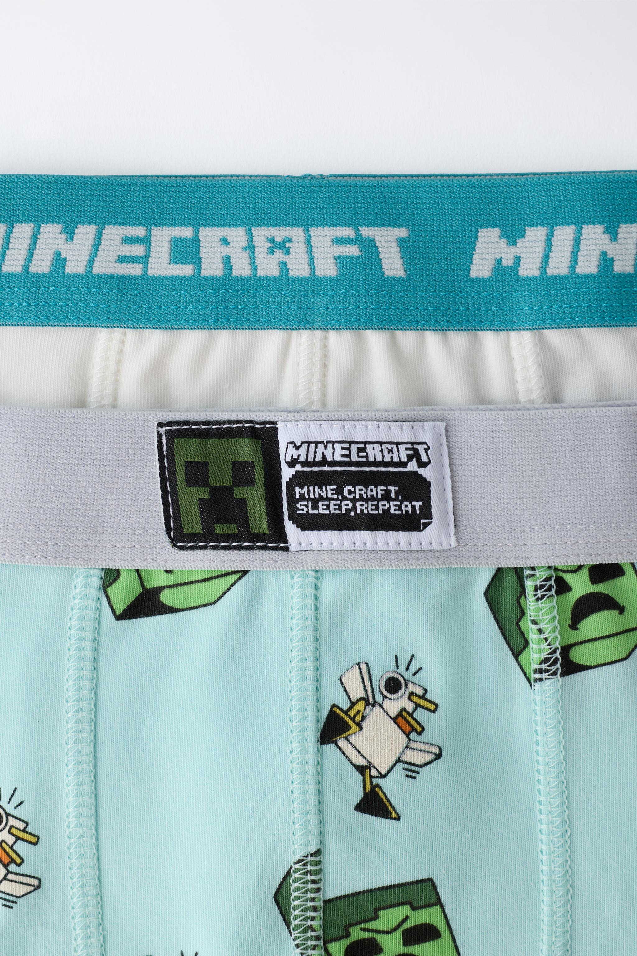 6-14 YEARS/ TWO-PACK OF MINECRAFT © MOJANG AB BOXERS — Blue