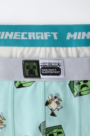 6-14 ANS / LOT DE DEUX BOXERS MINECRAFT © MOJANG AB. - Bleu de Zara - Image 1
