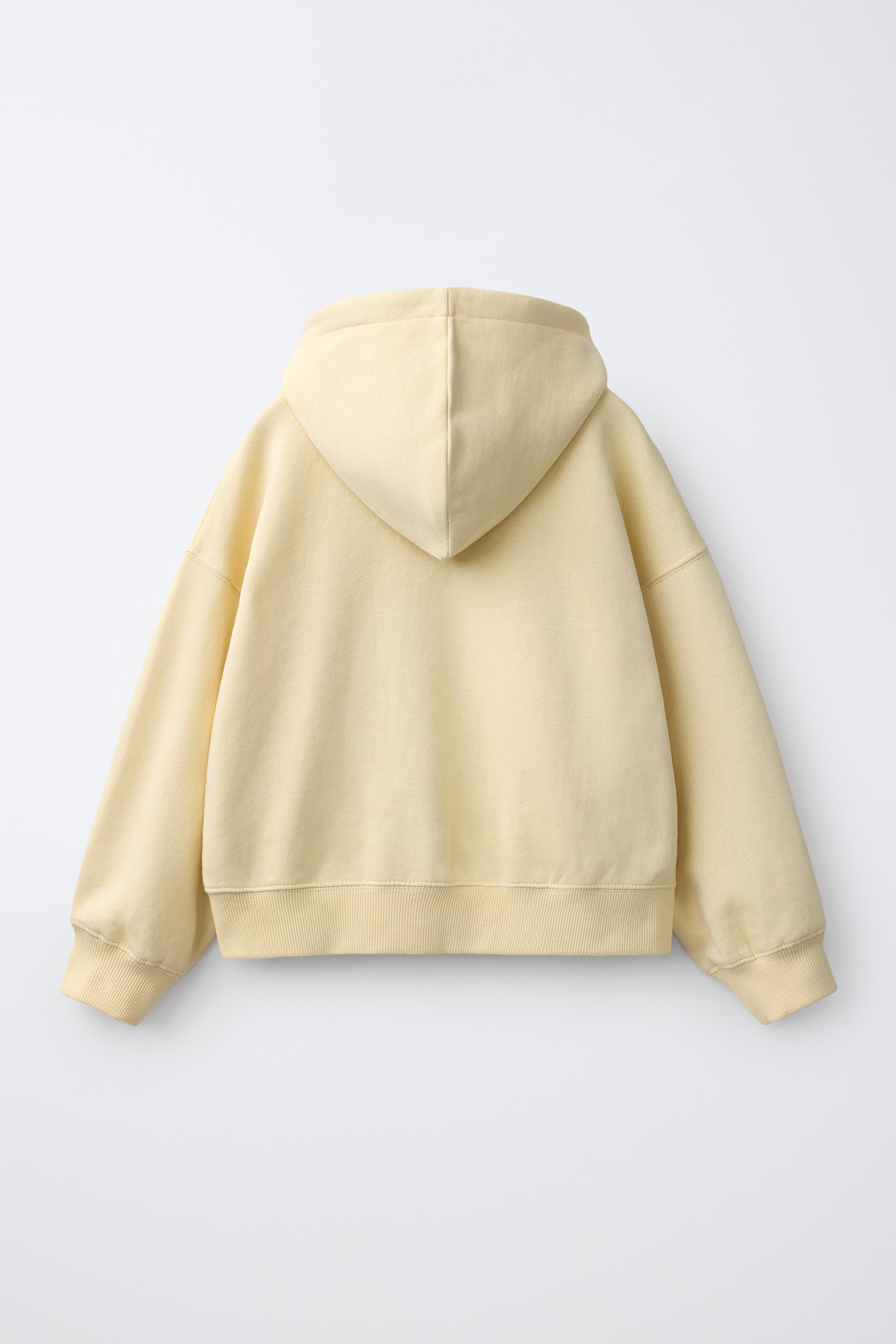 FLEECE ZIP SWEATSHIRT — Vanilla