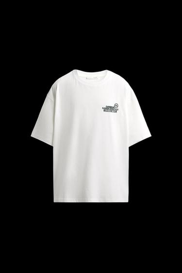 Zara PRINTED TEXT T-SHIRT - White - Image 0