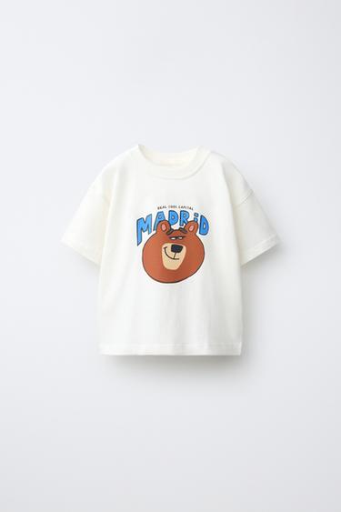 ANIMAL PRINT T-SHIRT - Oyster-white by Zara - Image 0