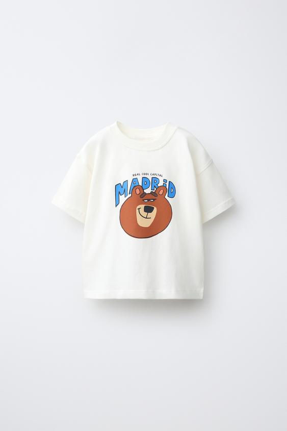 CAMISETA ESTAMPADA ANIMALES - Blanco roto de Zara - Imagen 0