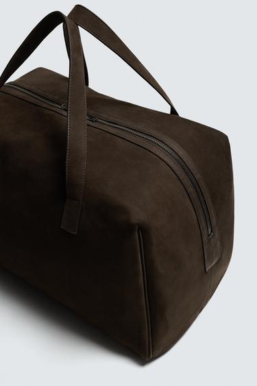 SAC À MAIN EN CUIR - Marron de Zara - Image 2