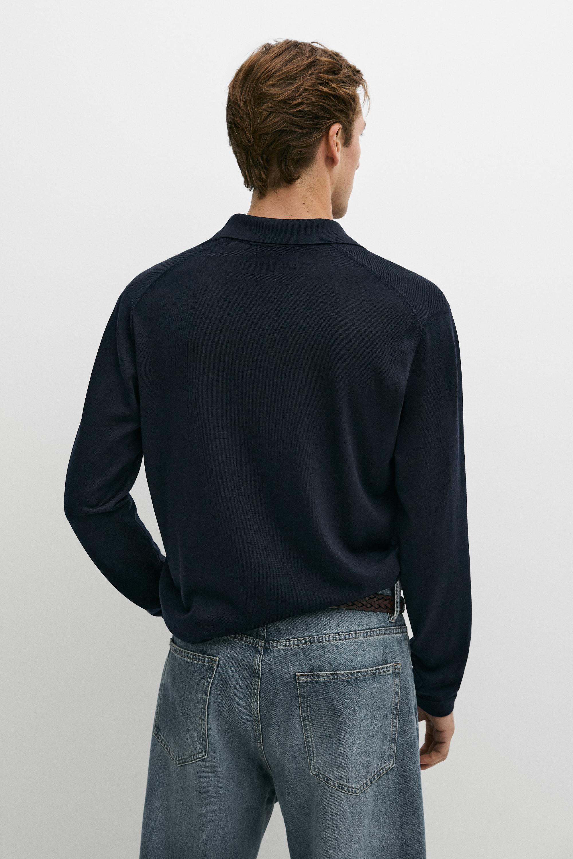 Pull polo 100 % laine mérinos