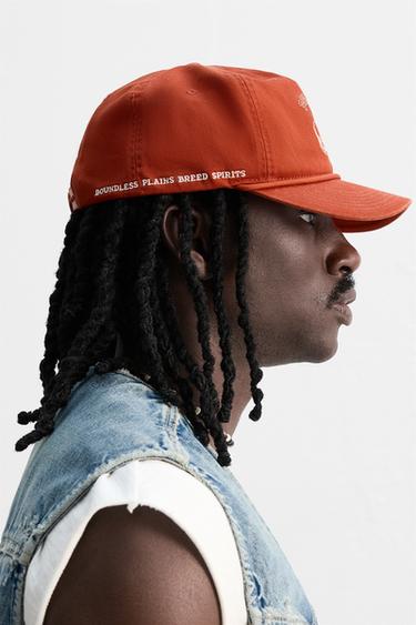 WASHED PRINT CAP - Red by Zara - Image 1