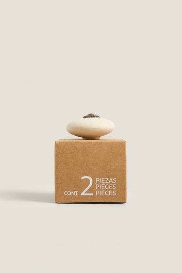 PACK OF MATTE CERAMIC DOOR KNOBS (PACK OF 2) - White by Zara - Image 3