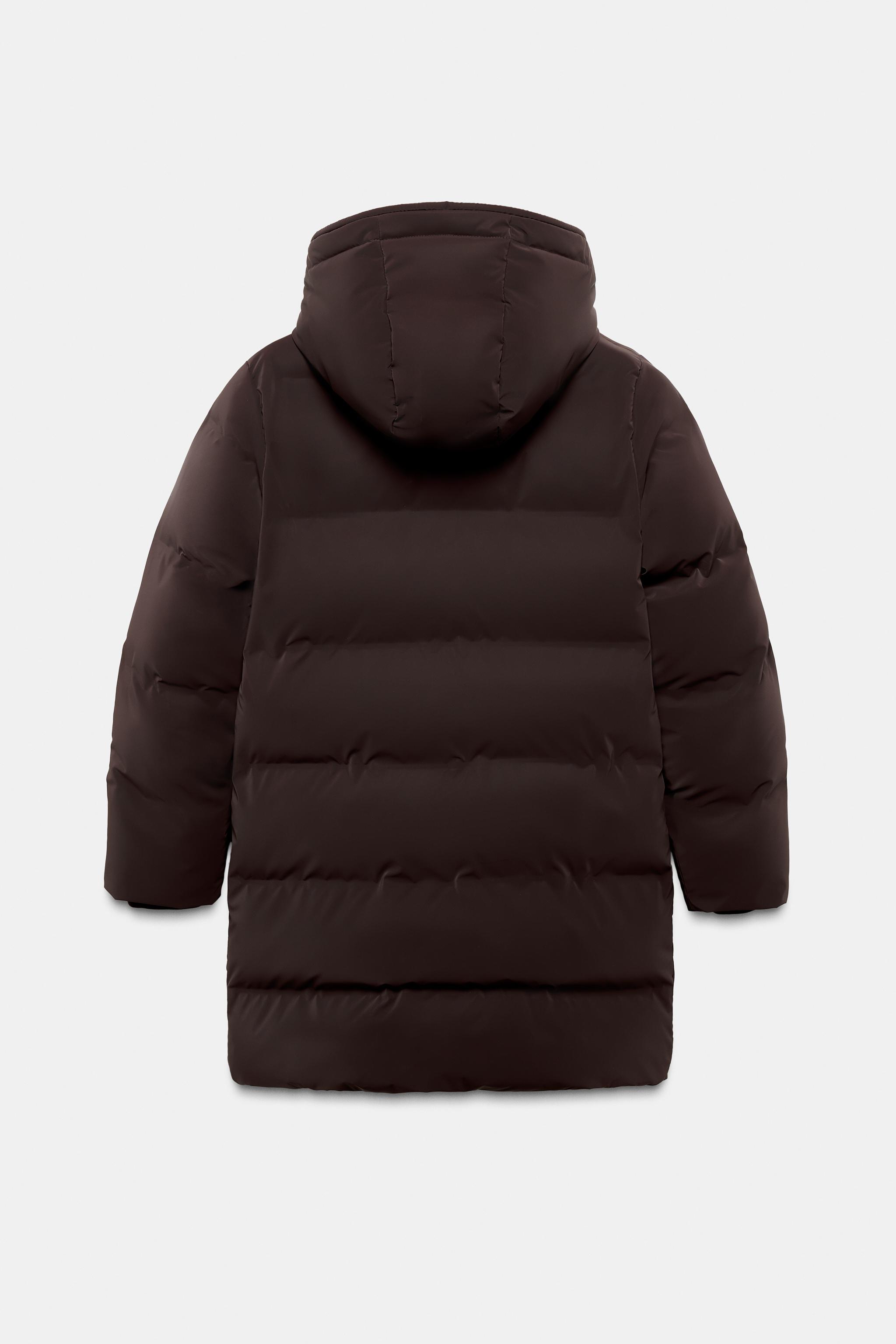 ANORAK MI-LONG EN TISSU CAOUTCHOUTÉ COUPE-VENT