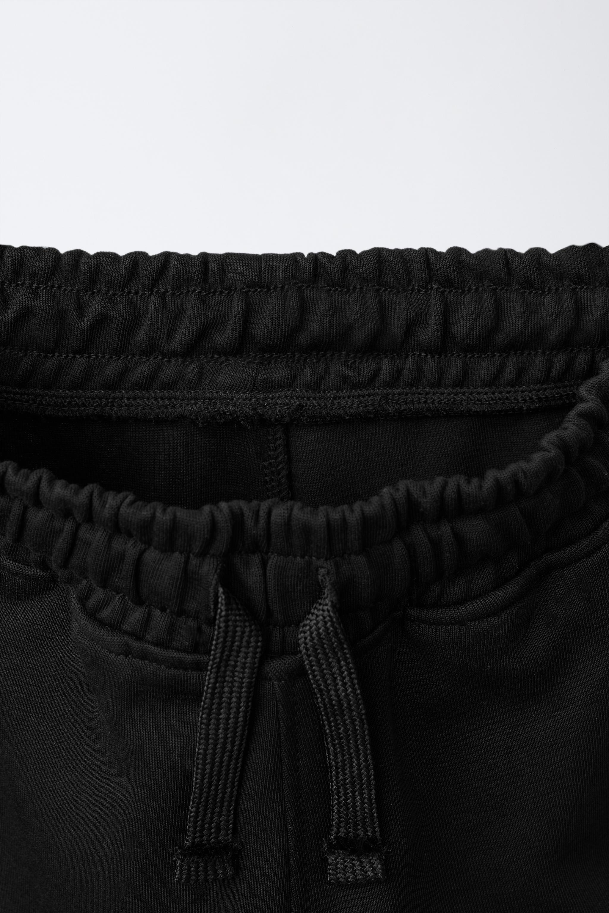 PANTALÓN FELPA JOGGER INTERLOCK - Negro | ZARA Chile