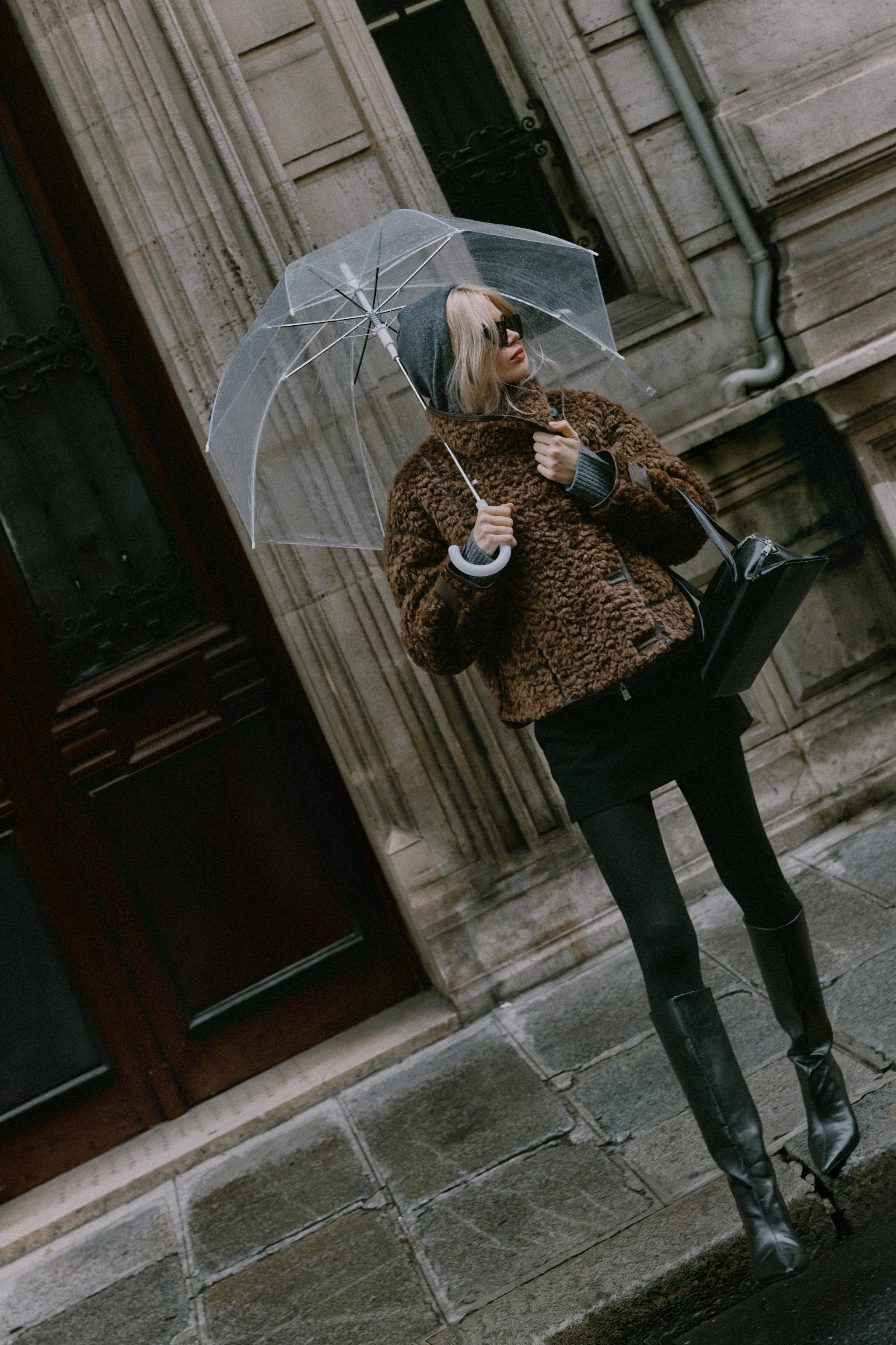 COMBINED FAUX FUR JACKET