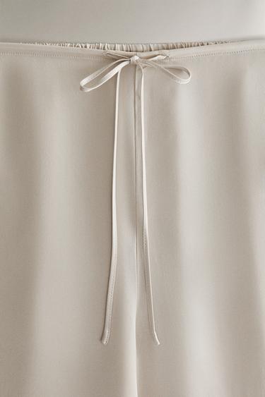 SILK TROUSERS - Pearl grey by Zara - Image 2