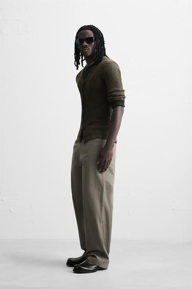 WASHED RIB CARDIGAN - Brown by Zara - Image 3