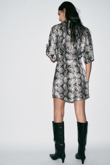 ROBE COURTE IMPRIMÉE ANIMAL - Serpent de Zara - Image 5