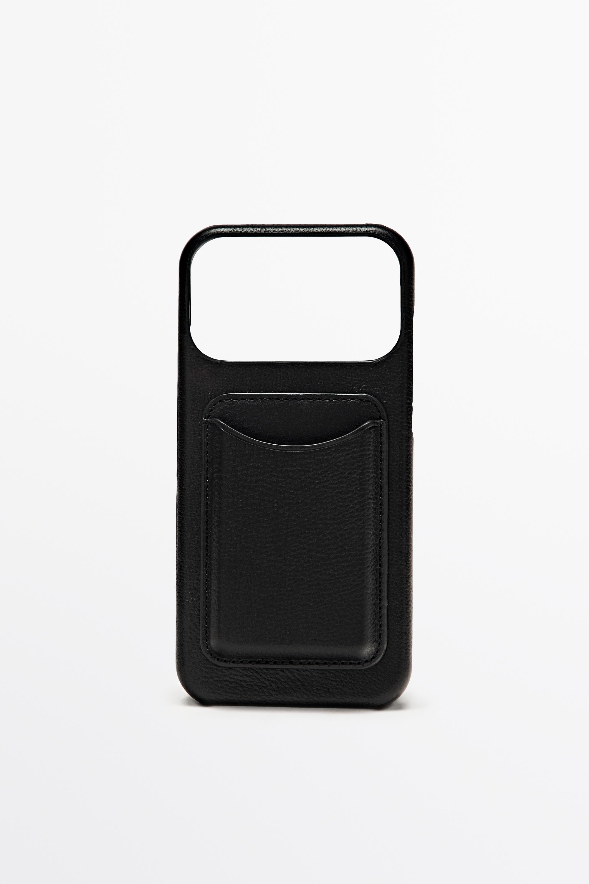 Nappa leather iPhone 17 Pro Max case — Black