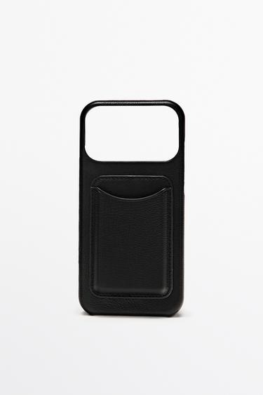 Zara Nappa leather iPhone 17 Pro Max case - Black - Image 0