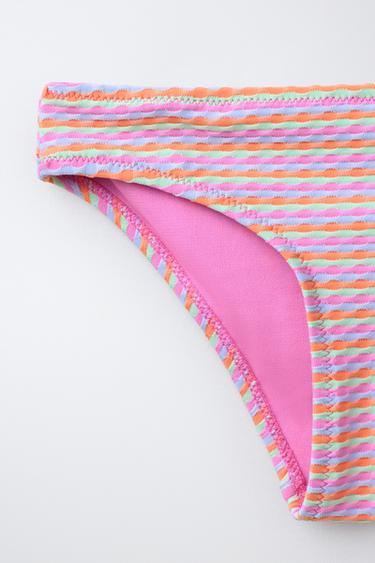 6-14 ANS/ BIKINI RAYURES STRUCTURÉ - Fuchsia de Zara - Image 3