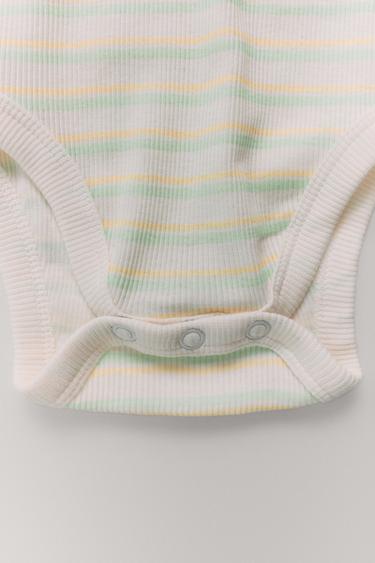 5-PACK OF STRIPED SLEEVELESS BODYSUITS - Multicoloured by Zara