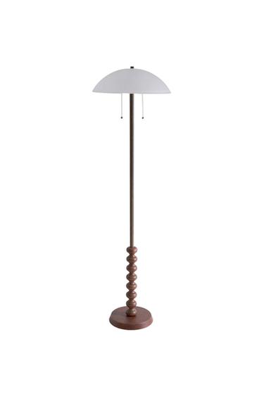 GLASS AND WOOD FLOOR LAMP - Multicoloured by Zara