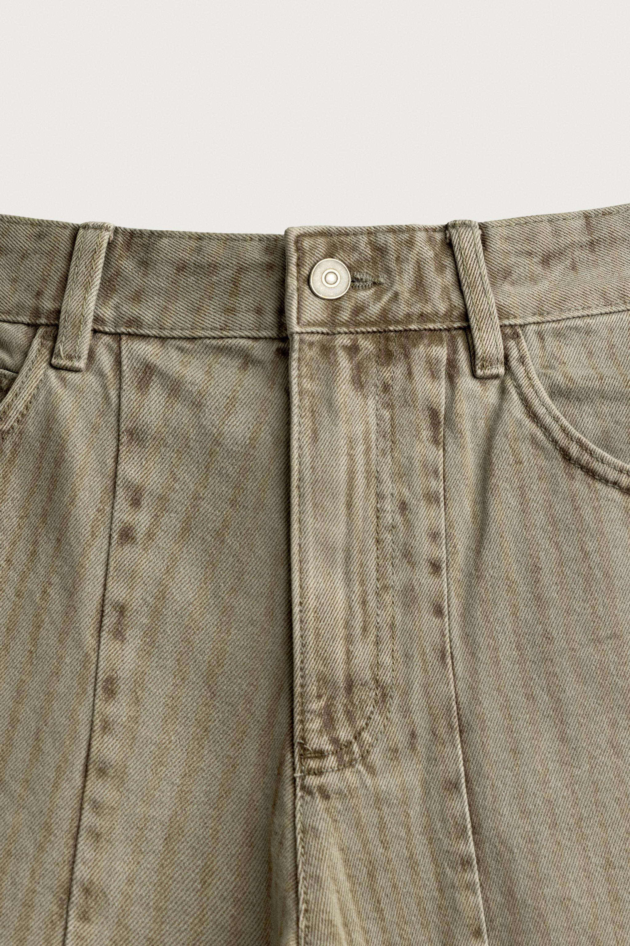 Мужские шорты Zara STRIPED WASHED JORTS — фото 8