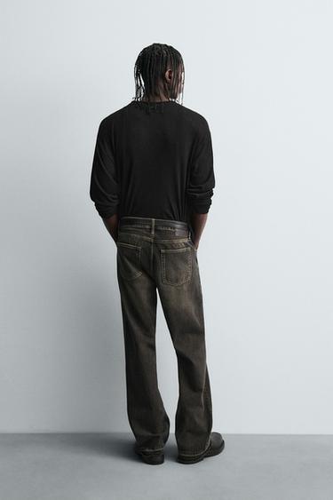 RELAXED FLARE FIT JEANS - Brown by Zara - Image 2