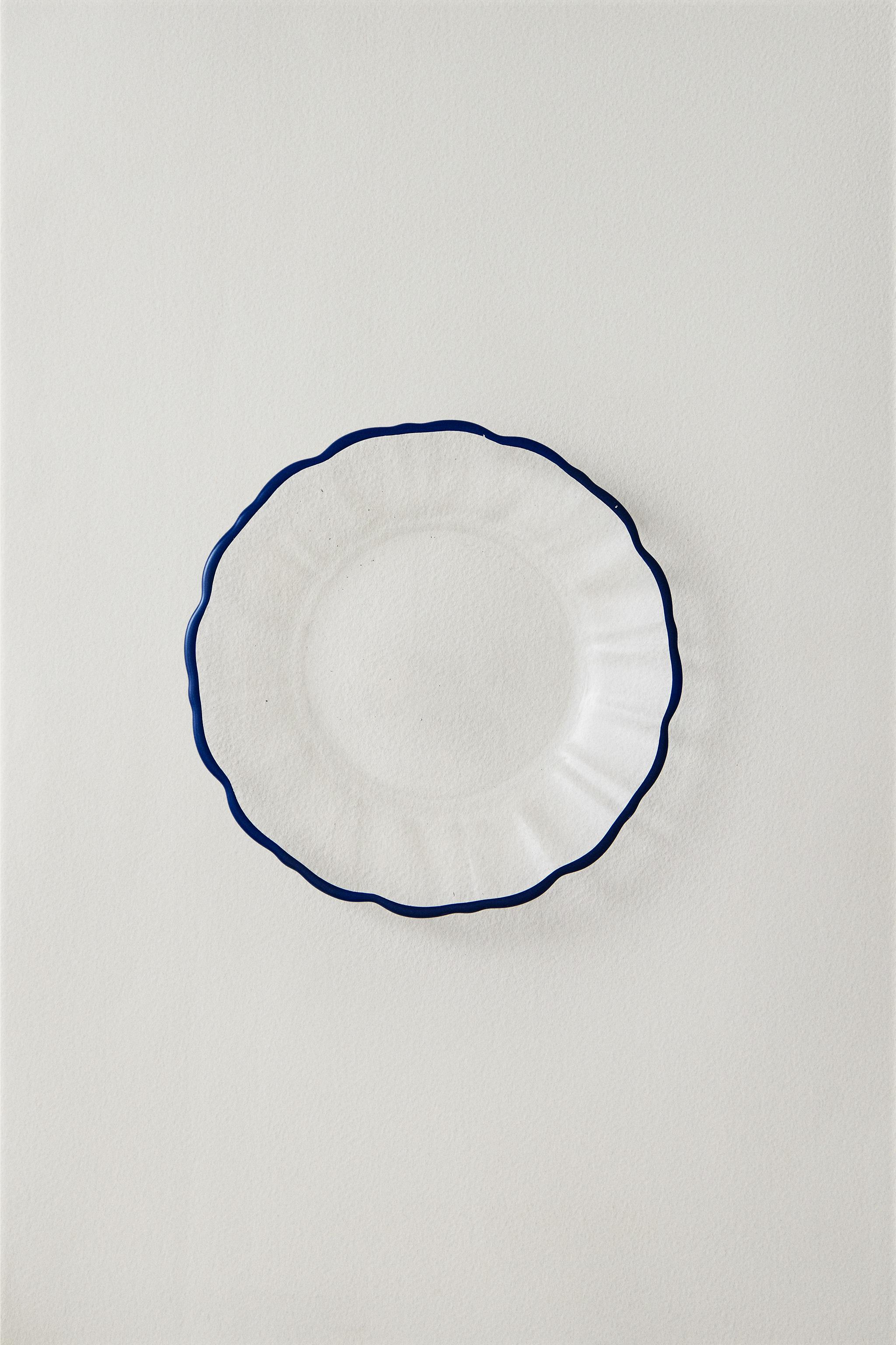GLASS SIDE PLATE WITH RIM