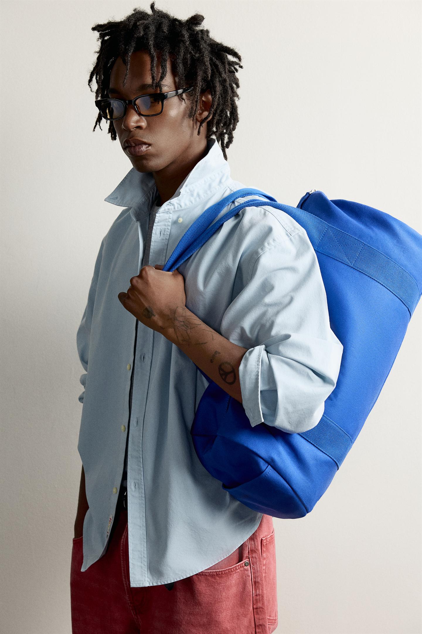 Мужская рубашка Zara Fruit OF the Loom™ Boxy Oxford, цвет: Небесно-голубой — фото 5