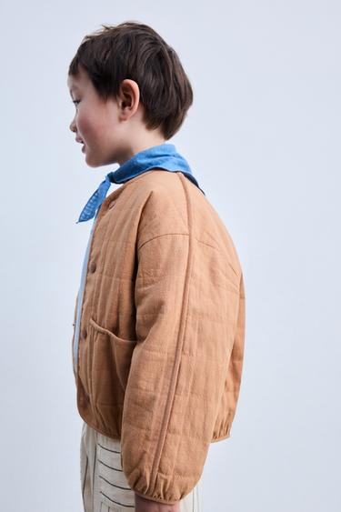 Zara QUILTED JACKET - Tans