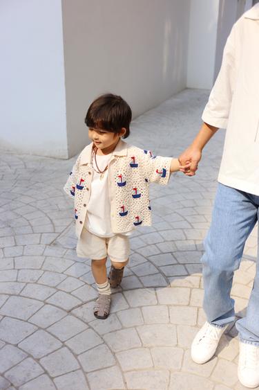 CAMISA PUNTO BARCOS CROCHET - Crudo de Zara