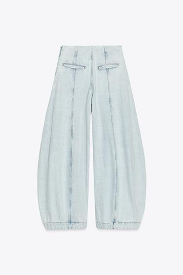 JEANS ZW COLLECTION HIGH-WAIST BALLOON - Light blue by Zara - Image 6