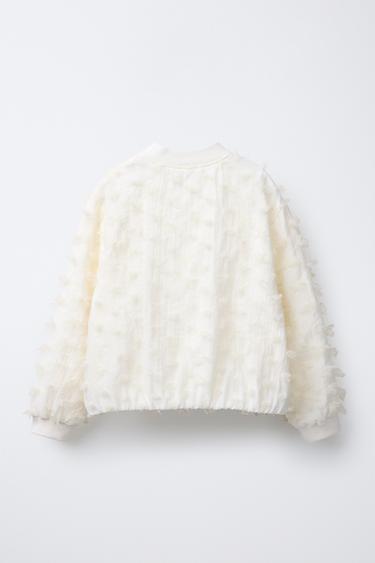 TULLE FLOWER BOMBER JACKET - Ecru by Zara - Image 2
