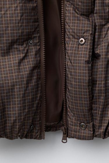CHECK PUFFER JACKET - Brown by Zara - Image 7