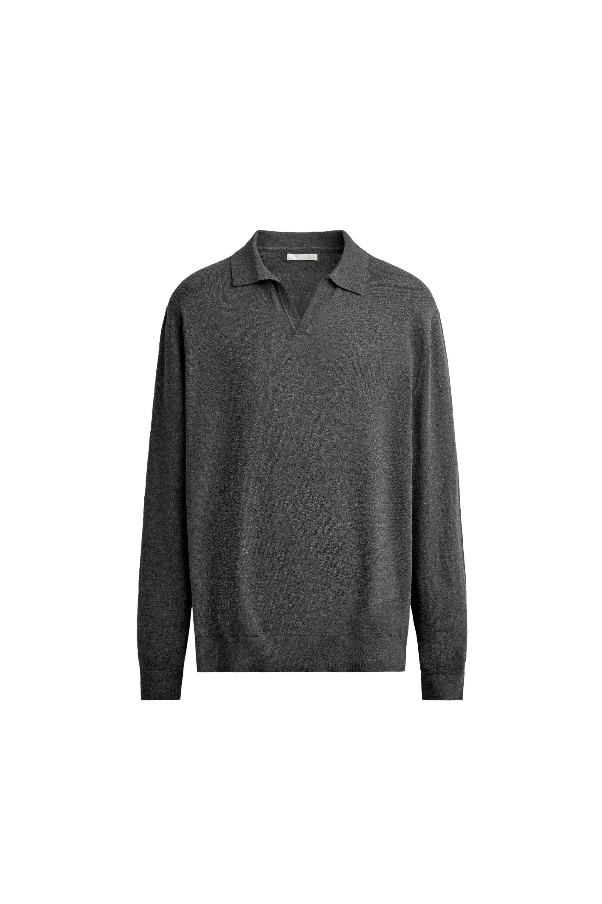 Zara Regular fit pambıq qarışıqlı trikotaj polo