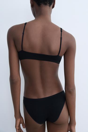BRAGUIÑA CLÁSICA SEAMLESS - Negro de Zara