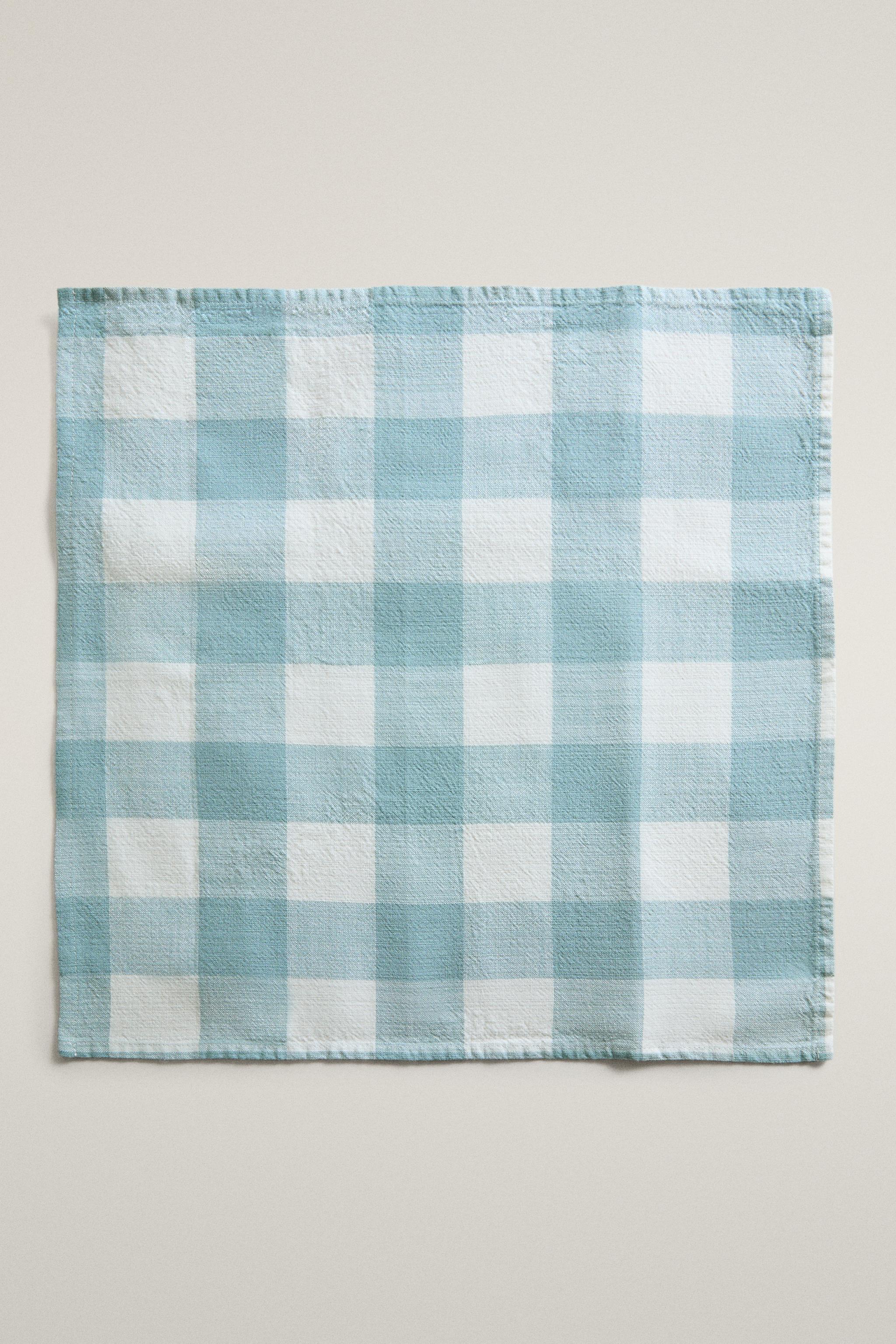 COTTON CHECK NAPKINS (PACK OF 2)