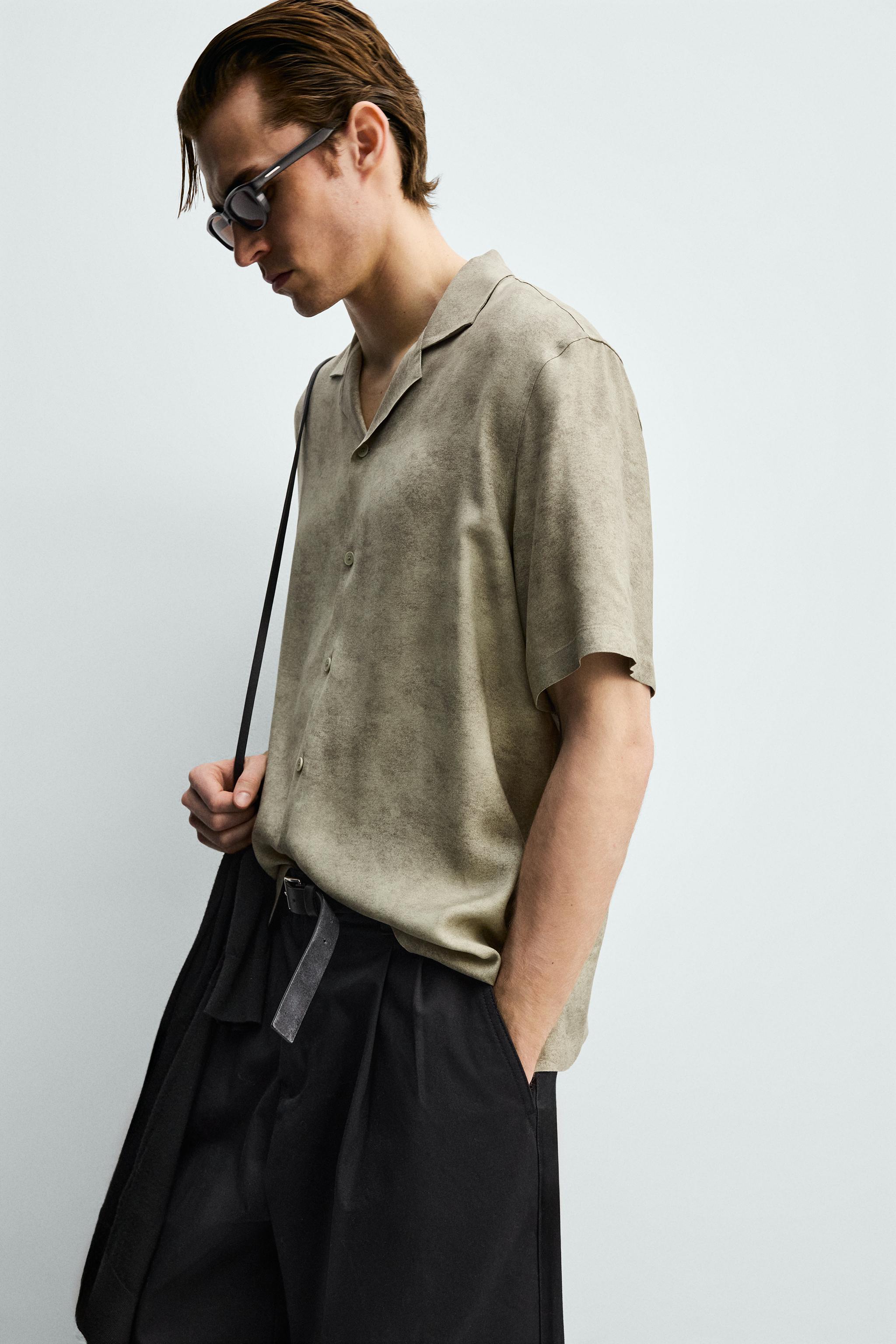 RELAXED FIT SATIN EFFECT SHIRT
