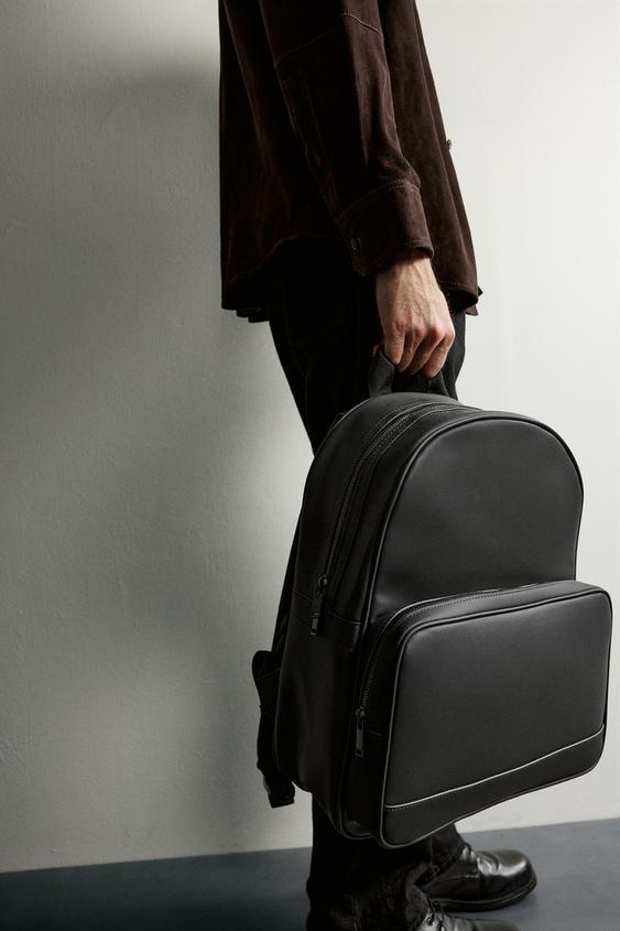 Zara TEKTUURSE PINNAGA SELJAKOTT - Must - Pilt 0