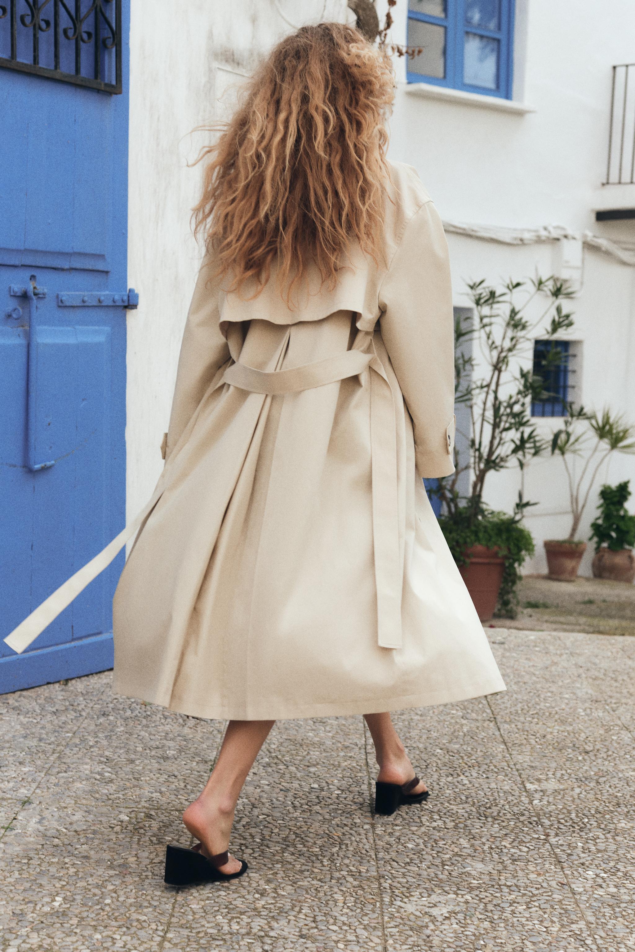 ロング丈オーバーサイズトレンチコート - ライトベージュ | ZARA